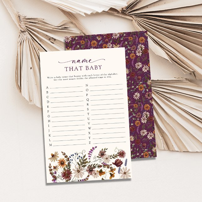 Vildblomma Baby Shower Lek (Wildflower Baby Shower Game
)