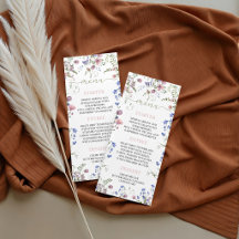 Vildblomma Baby Shower Menykort