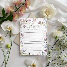 Vildblomma Baby Shower Rådkort Inbjudningar