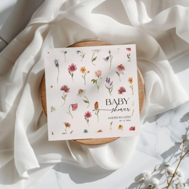 Vildblomma Baby Shower Servetter (Skapare uppladdad)