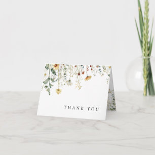 Vildblomma Baby Shower Tack Kort