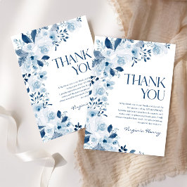 Vildblomma Babyflicka Födelsedagsfest Tack Kort