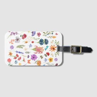 Vildblomma bagageetikett | Resetillbehör Bagagebricka