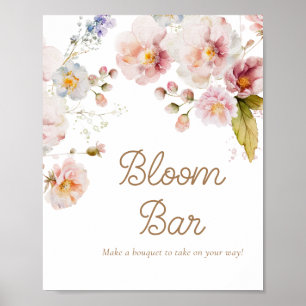 Vildblomma Barnkalas Blommig Bar Poster