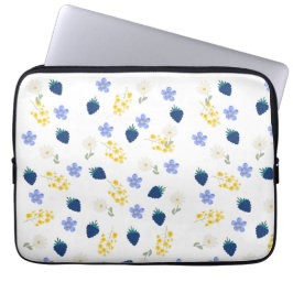 Vildblomma & Björnbärsblommönster Laptop Fodral