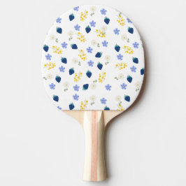 Vildblomma & Björnbärsblommönster Pingisracket