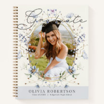 Vildblomma Blå Blommig Foto Examen Gästbok