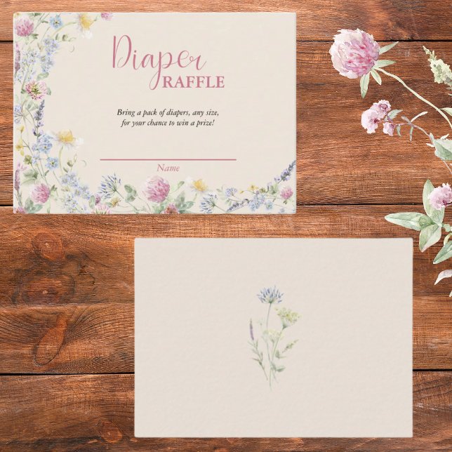 Vildblomma Blöja Lotteri Bifogad Kort (Skapare uppladdad)