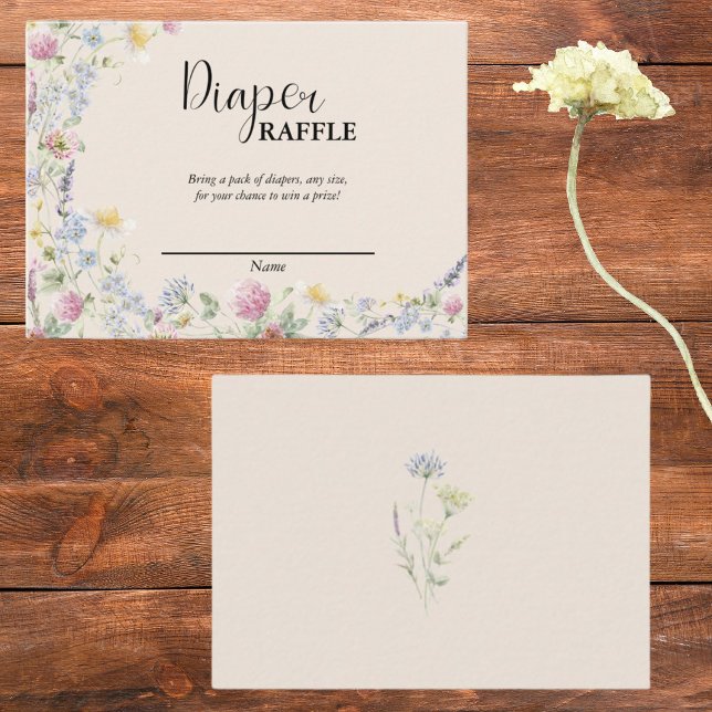 Vildblomma blöja lotteri inklusionskort tilläggskort (Skapare uppladdad)