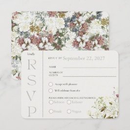 Vildblomma Blommig RSVP-svarskort OSA Kort