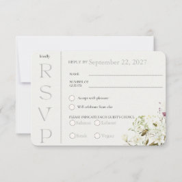 Vildblomma Blommig RSVP-svarskort OSA Kort