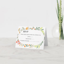 Vildblomma blomsterbåge trädgård inbjudan RSPV-kor