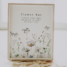 Vildblomma Blomsterbar Blomsterstationsskylt