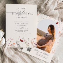 Vildblomma Boho Baby Shower Grönska