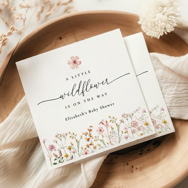 Vildblomma Boho Barnkalas Pappersservett (Skapare uppladdad)