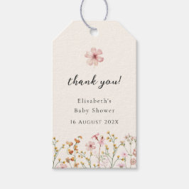 Vildblomma Boho Bebisbyte Presentetikett