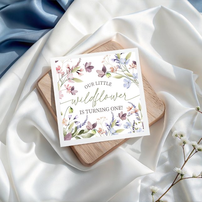 Vildblomma Boho Blommig Födelsedagsservett Pappersservett (Skapare uppladdad)