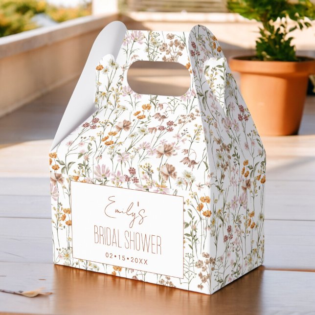 Vildblomma Boho Bröllopsdusch I Blommande Trädgård Presentaskar (Skapare uppladdad)