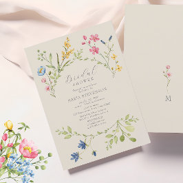 Vildblomma Boho Bröllopsdusch  Inbjudningar