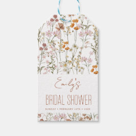 Vildblomma Boho Bröllopsdusch Vattenfärg I Blomnin Presentetikett