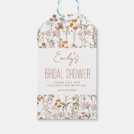 Vildblomma Boho Bröllopsfest Tack I Blomsterprakt Presentetikett