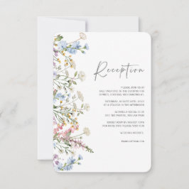Vildblomma Boho Bröllopsmottagning Kort