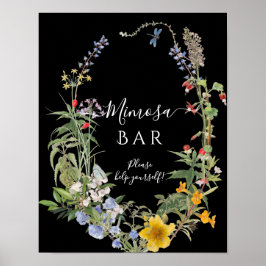 Vildblomma Boho Chic Blommiga Krans Kort och Gåvor Poster