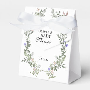Vildblomma Boho Grön Könsneutral Bebis-badkar-fest Presentaskar