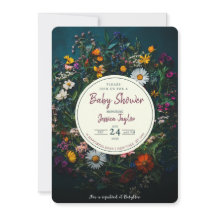 Vildblomma Boho Krans Cirkels Babyshower