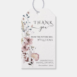 Vildblomma boho minimalistisk modern Bröllopsfest Presentetikett