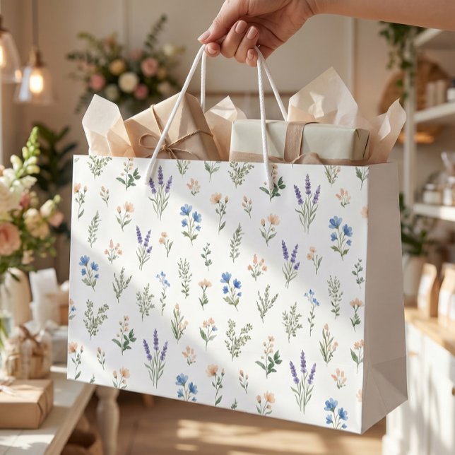 Vildblomma Botanisk Blå Lavendel Blommig Boho  (Skapare uppladdad)