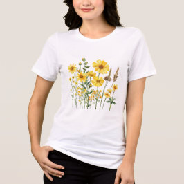 Vildblomma Botanisk Grafisk T Shirt