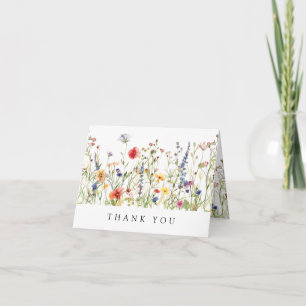 Vildblomma Bröllop Tacksamhetskort Tack Kort