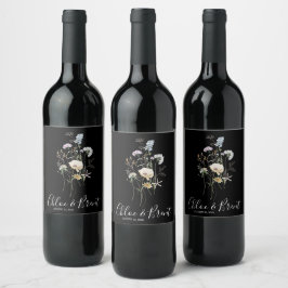 Vildblomma Bröllops Vinkrus Etikett