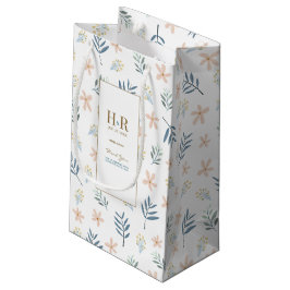 Vildblomma Bröllopsmonogram Tacksamt Presentpåse