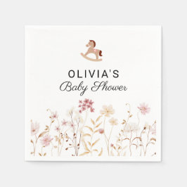 Vildblomma Chic Blommig Boho Baby Shower Papper Pappersservett