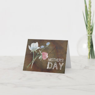 Vildblomma Ek Trä Mors Dag Kort