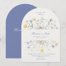 Vildblomma Elegant Handskriven Bröllop Bröllop 