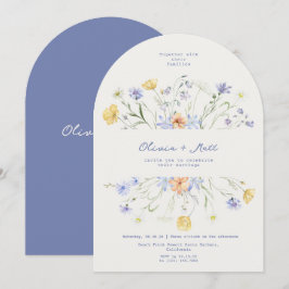 Vildblomma Elegant Handskriven Bröllop Bröllop  Inbjudningar