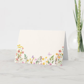 Vildblomma Elegant vår baby shower Tack Kort