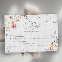 Vildblomma Elfenbensvattensmålning Elegant Bröllop