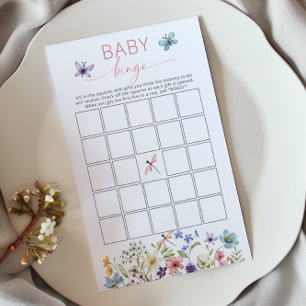 Vildblomma Fjärilsträdgård Baby Bingo Spel