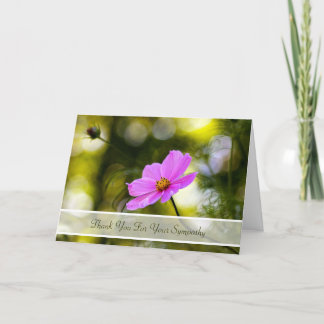 Vildblomma för kosmos för sympatitackafton rosa tack kort