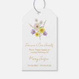 Vildblomma Fröpaket Begravning Gåva Etiketter