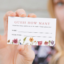 Vildblomma Gissa Hur Många Bröllopsfestspel Tilläggskort