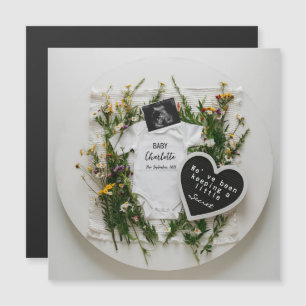 Vildblomma graviditetsannonsering Baby-avslöjandeg