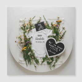 Vildblomma graviditetsannonsering Baby-avslöjandeg