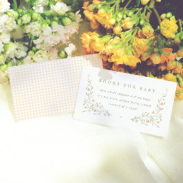 Vildblomma Gul Elegant Trädgård Flicka Baby Shower Tilläggskort