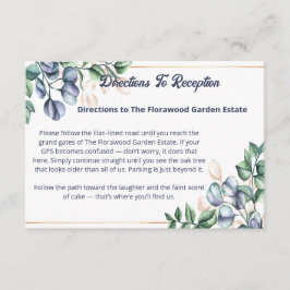 Vildblomma Harmoni Bröllopsanvisningar Tilläggskort