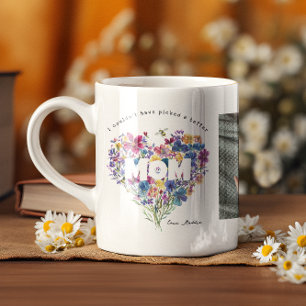 Vildblomma Hjärtans Dag   3 Fotosammanställning Kaffemugg